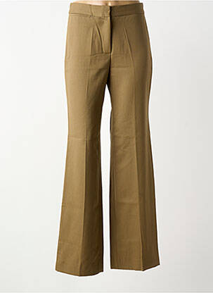 Pantalon large tissage popeline taille normale vert MASSCOB femme