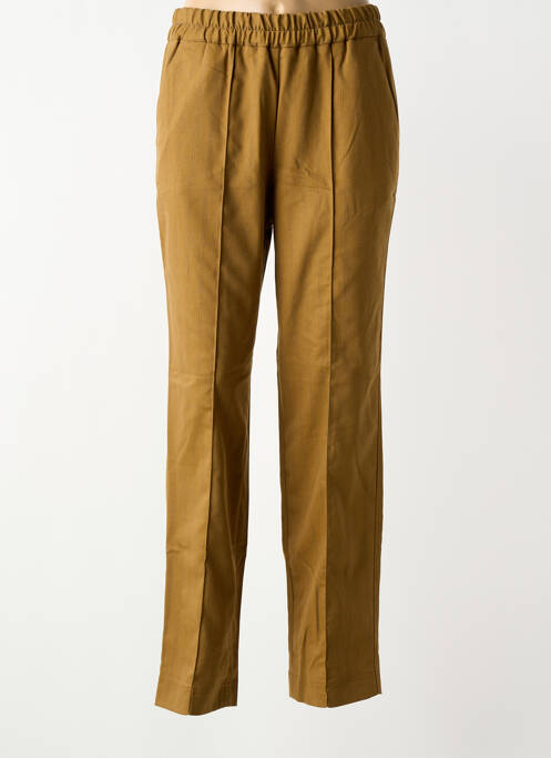 Pantalon droit stretch taille normale marron CHLOÉ STORA femme