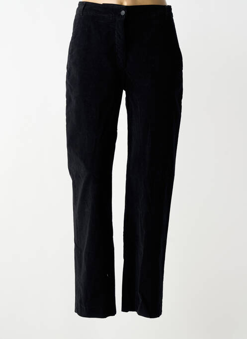 Pantalon droit fermeture zippée sous rabat boutonné taille normale noir DIEGA femme