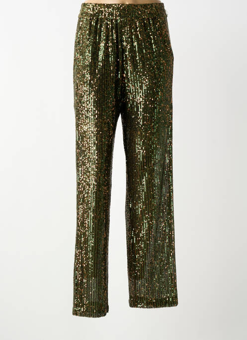 Pantalon droit stretch taille normale vert BELLEROSE femme