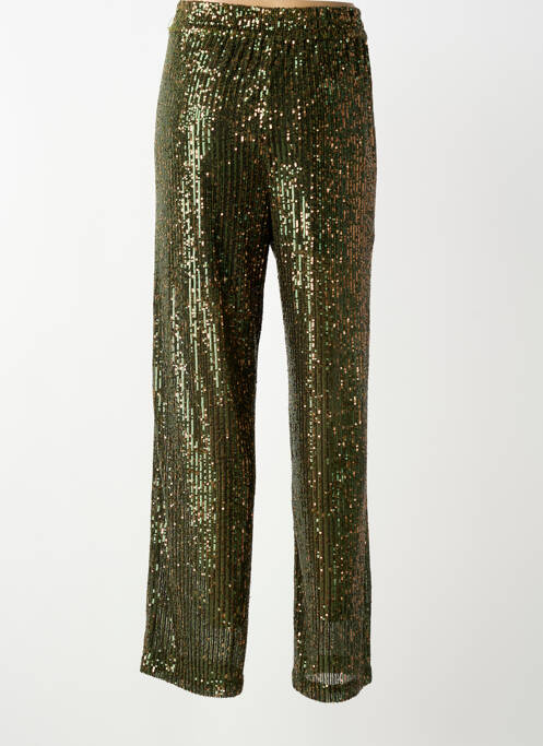Pantalon droit stretch taille normale vert BELLEROSE femme