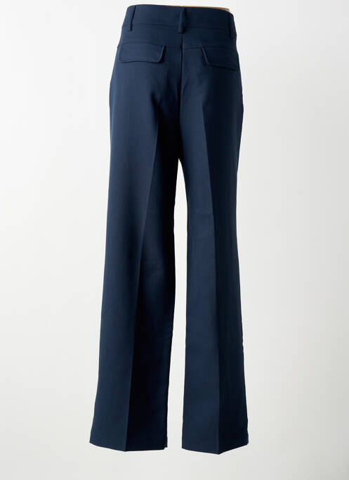 Pantalon large fermeture zippée sous rabat boutonné taille haute bleu ATTIC AND BARN femme