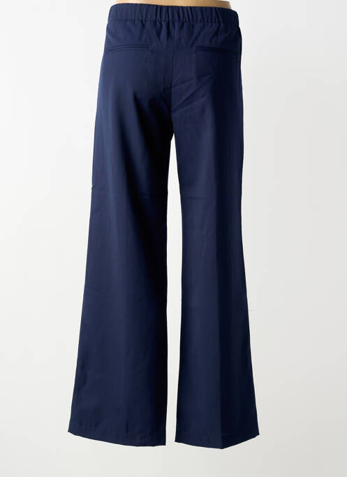 Pantalon large fermeture zippée sous rabat boutonné taille normale bleu POMANDERE femme