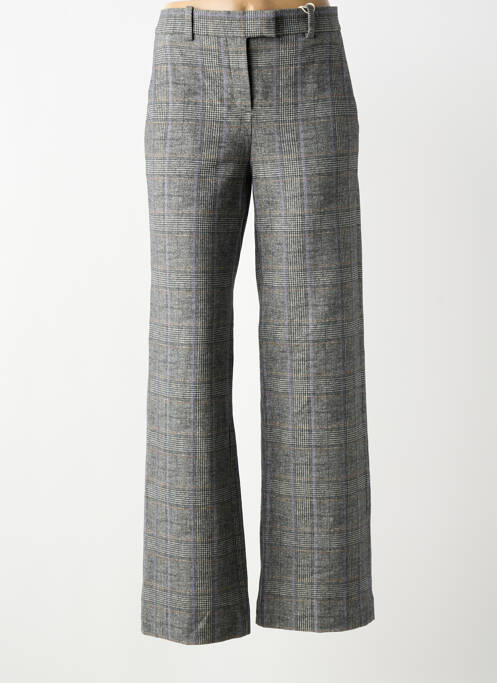 Pantalon large fermeture zippée sous rabat avec crochet taille normale gris CIRCOLO 1901 femme