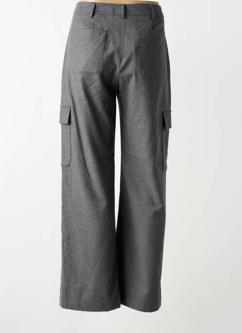 Pantalon large fermeture zippée sous rabat boutonné taille normale gris DIEGA femme