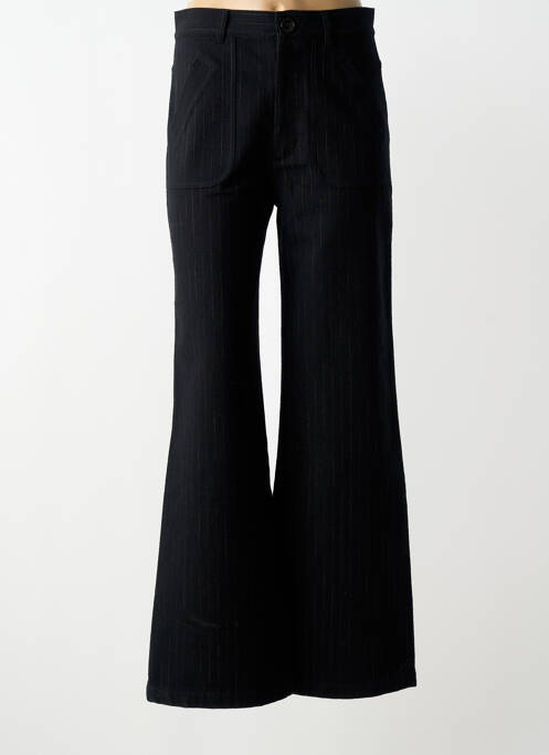 Pantalon large fermeture zippée sous rabat boutonné taille normale noir MASSCOB femme