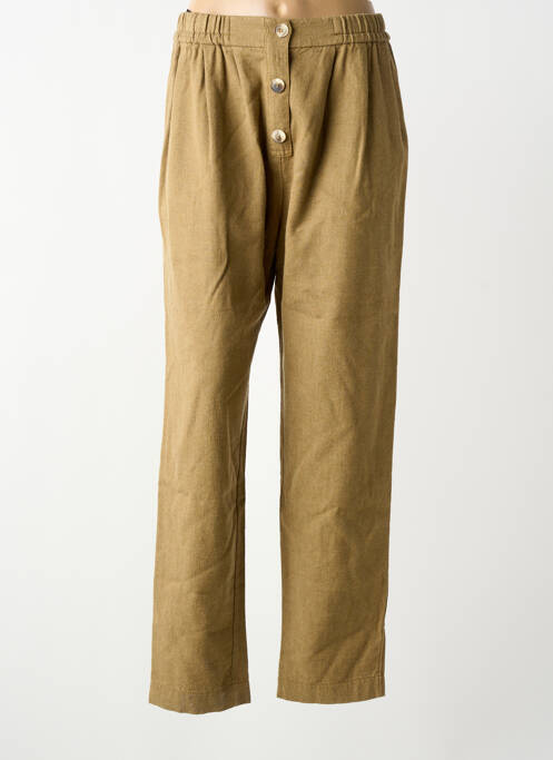 Pantalon large taille normale taille normale vert FORTE-FORTE femme