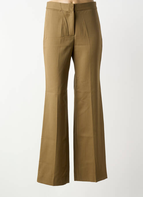 Pantalon large tissage popeline taille normale vert MASSCOB femme