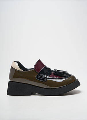 Mocassins matière lisse talon de 4 à 6cm vert NOA HARMON femme