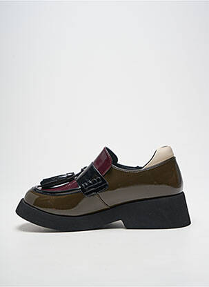 Mocassins matière lisse talon de 4 à 6cm vert NOA HARMON femme