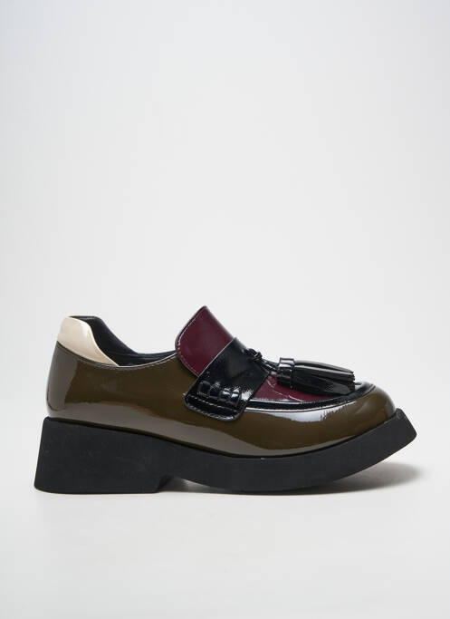 Mocassins matière lisse talon de 4 à 6cm vert NOA HARMON femme