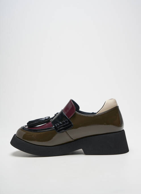 Mocassins matière lisse talon de 4 à 6cm vert NOA HARMON femme