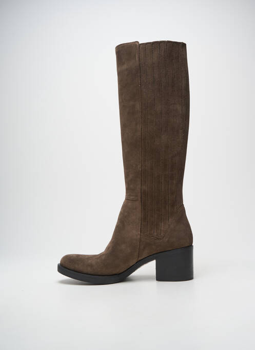 Bottes nubuck talon de 4 à 6cm marron FRU.IT femme