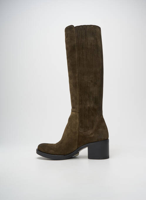 Bottes nubuck talon de 4 à 6cm vert FRU.IT femme