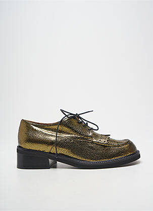 Derbies tissage satiné talon de 4 à 6cm or LES:VENUES femme