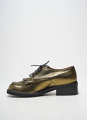 Derbies tissage satiné talon de 4 à 6cm or LES:VENUES femme