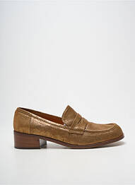 Mocassins tissage satiné talon de 4 à 6cm marron LES:VENUES femme