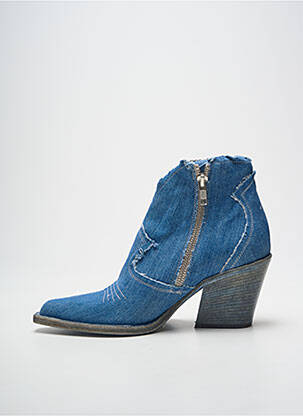 Bottines/boots bout pointu talon de 7 à 9cm bleu FRU.IT femme