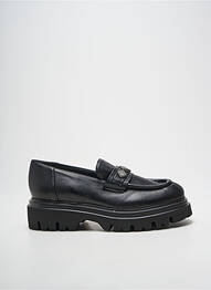 Mocassins tissage satiné talon de 4 à 6cm noir FRU.IT femme