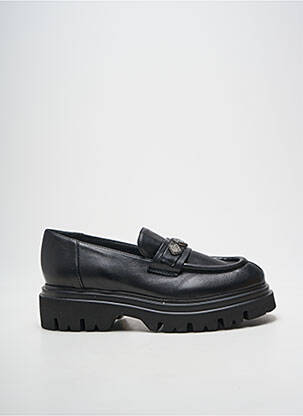 Mocassins tissage satiné talon de 4 à 6cm noir FRU.IT femme