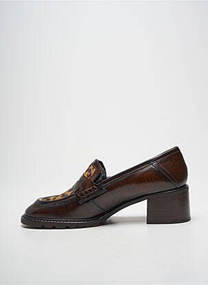 Mocassins matière lisse talon de 4 à 6cm marron PONS QUINTANA femme