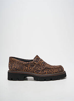 Mocassins bout rond talon plat jusqu'à 3cm marron PONS QUINTANA femme