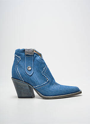 Bottines/boots bout pointu talon de 7 à 9cm bleu FRU.IT femme