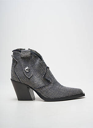 Bottines/boots bout pointu talon de 7 à 9cm gris FRU.IT femme