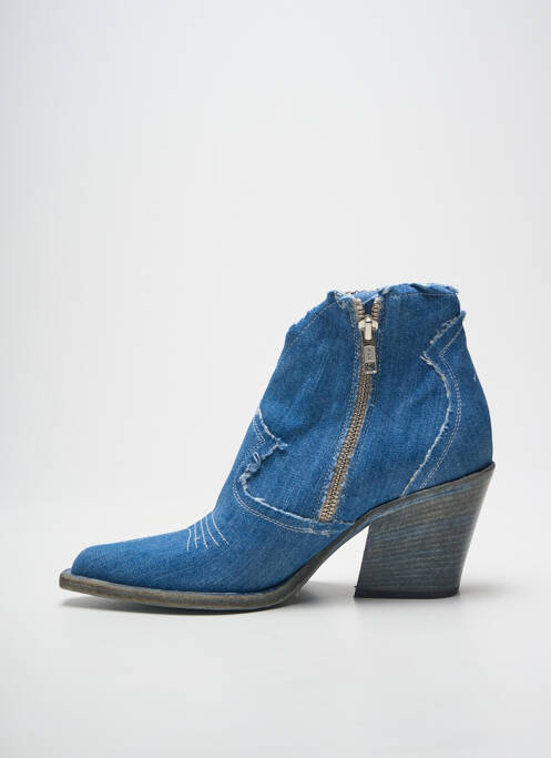 Bottines/boots bout pointu talon de 7 à 9cm bleu FRU.IT femme