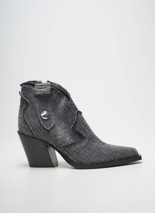 Bottines/boots bout pointu talon de 7 à 9cm gris FRU.IT femme