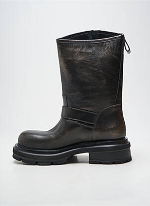 Bottines/boots tissage satiné talon de 4 à 6cm noir ELENA IACHI femme