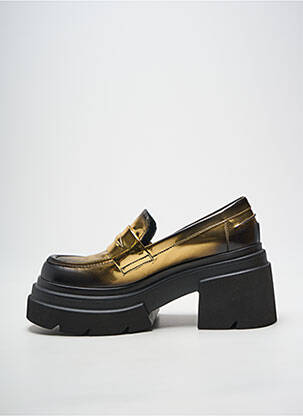 Mocassins matière lisse talon de 7 à 9cm or ELENA IACHI femme
