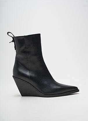 Bottines/boots tissage satiné talon de 7 à 9cm noir ELENA IACHI femme