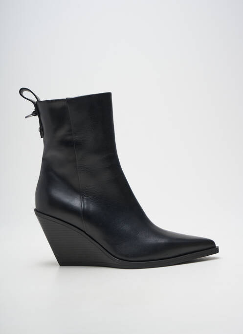 Bottines/boots tissage satiné talon de 7 à 9cm noir ELENA IACHI femme