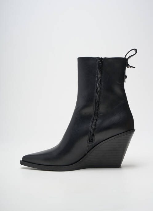 Bottines/boots tissage satiné talon de 7 à 9cm noir ELENA IACHI femme