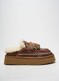 Mules/sabots talon de 4 à 6cm marron NAN-KU femme