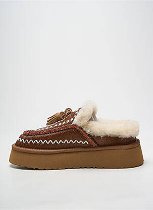 Mules/sabots talon de 4 à 6cm marron NAN-KU femme