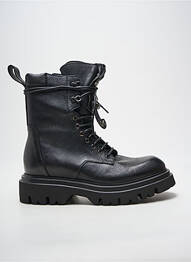 Bottines/boots tissage satiné talon plat jusqu'à 3cm noir FRU.IT femme