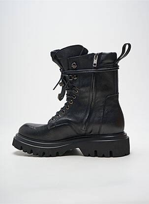 Bottines/boots tissage satiné talon plat jusqu'à 3cm noir FRU.IT femme