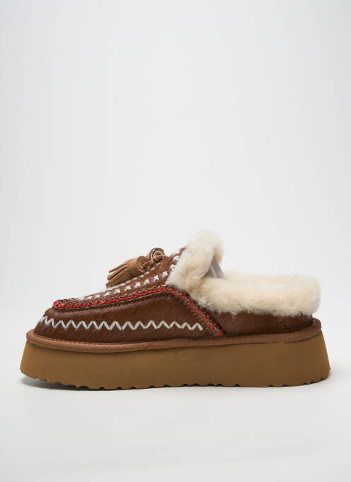 Mules/sabots talon de 4 à 6cm marron NAN-KU femme