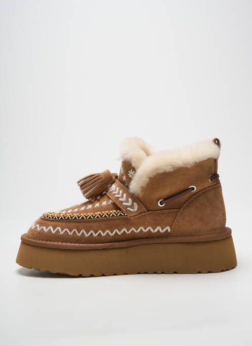 Bottines/boots fourrée talon de 4 à 6cm marron NAN-KU femme