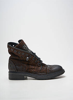 Bottines/boots talon bas talon plat jusqu'à 3cm marron FRU.IT femme
