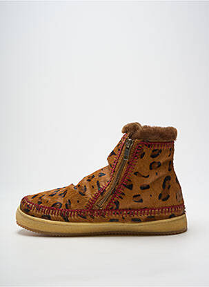 Bottines/boots bout rond talon plat jusqu'à 3cm marron LAIDBACK LONDON femme