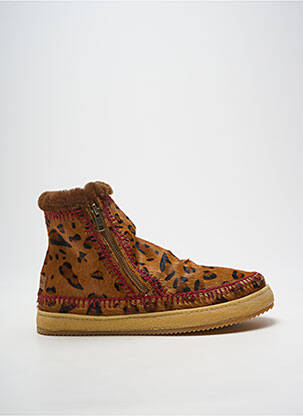 Bottines/boots bout rond talon plat jusqu'à 3cm marron LAIDBACK LONDON femme