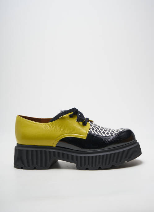Derbies matière lisse talon de 4 à 6cm jaune CHIE MIHARA femme