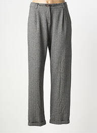 Pantalon large fermeture zippée sous rabat boutonné taille normale gris GOODMATCH femme