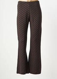 Pantalon droit stretch taille normale marron SIYU femme