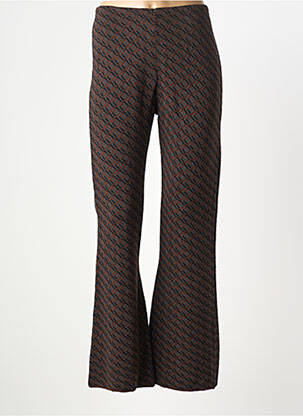 Pantalon droit stretch taille normale marron SIYU femme