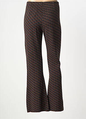 Pantalon droit stretch taille normale marron SIYU femme