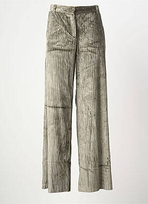 Pantalon large fermeture zippée sous rabat avec crochet taille normale vert GOODMATCH femme